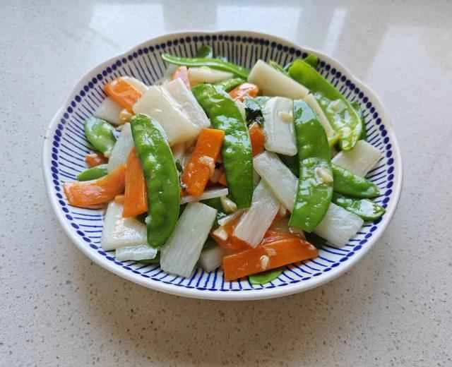 Recipe for stir-fried snow peas and yams