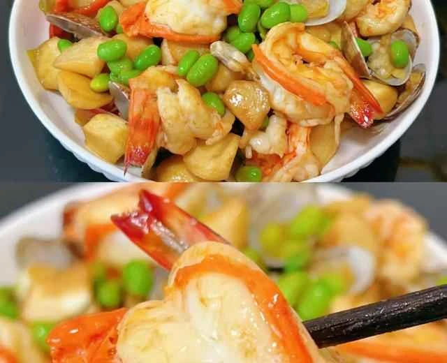 Braised Water Bamboo with Three Delicacies (for Weight Loss)