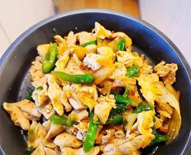 🪷Stir-fried Chicken Breast with Kimchi and Green Peppers (Home-style Dish) Recipe