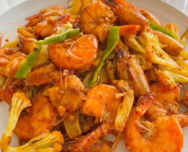 Super delicious with rice! Dry pot cauliflower and shrimp recipe ✨