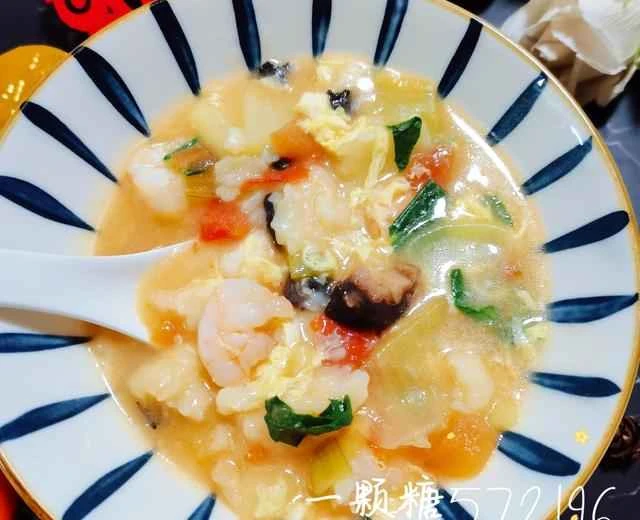 A delicious and light seafood and vegetable noodle soup recipe