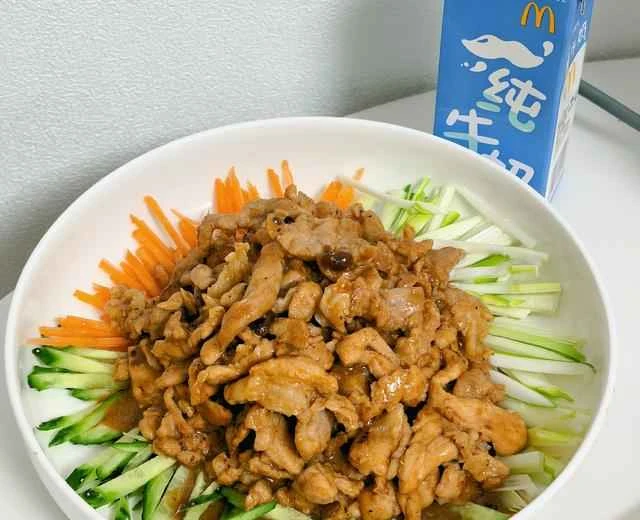 Home-style dish - Shredded pork with sweet bean sauce (savory) recipe
