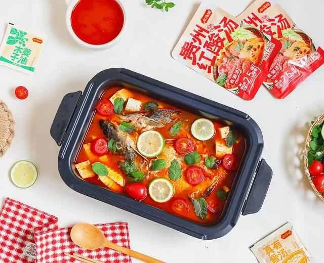 Recipe for Grilled Fish in Red Sour Soup