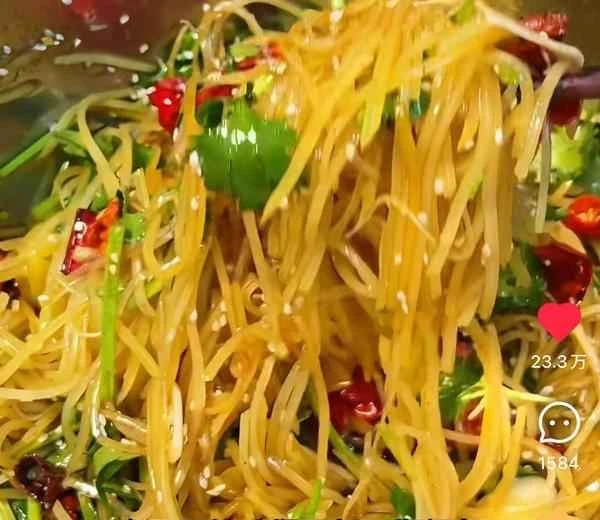 Recipe for stir-fried shredded potatoes