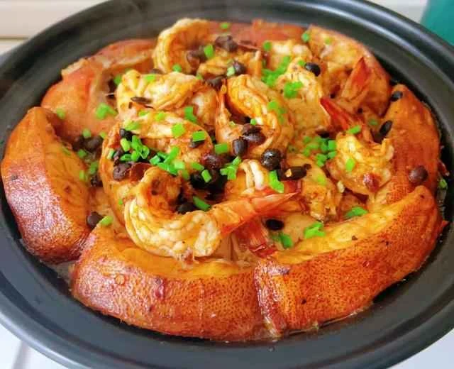 Fish and Shrimp Claypot (Grouper & Tiger Prawns) Recipe