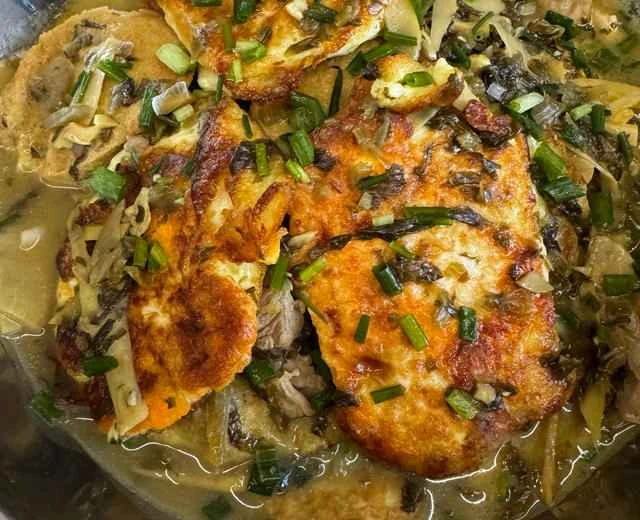 Recipe for Vegetarian Chicken with Pickled Mustard Greens