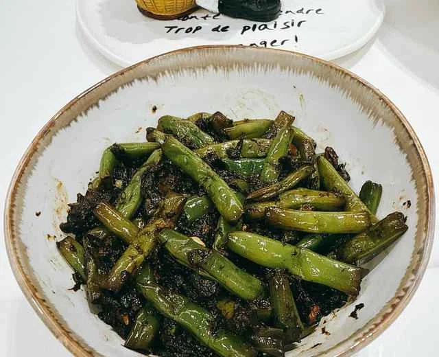 Recipe for Stir-fried Green Beans with Dried Plum Vegetables (Thermomix Version)